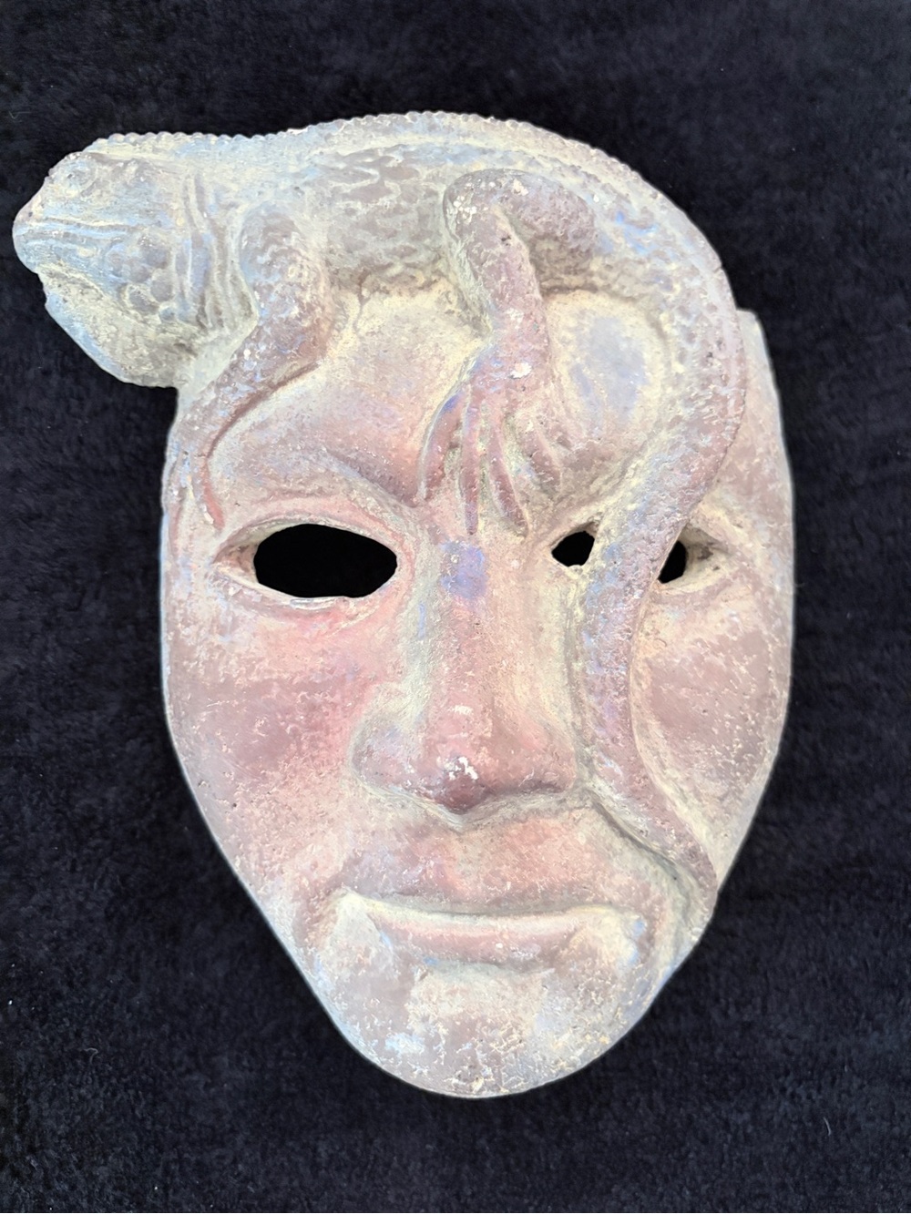 Clay Mask – Pre-Hispanic Mayan Style – Mexican Handicraft